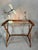 Unique side table in wood and glass. Italian. 1950s. Reminds us of Cesare Lacca. Beautifully finished. Beautiful in its...