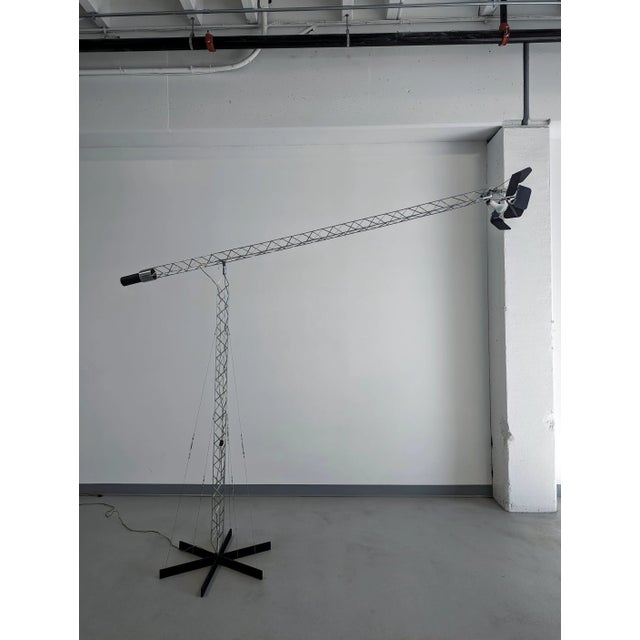 Monumental Original Signed C. Jere Vintage Articulating Crane Floor Lamp Sculpture Industrial Rare Largest Model Produced For Sale In San Diego - Image 6 of 7