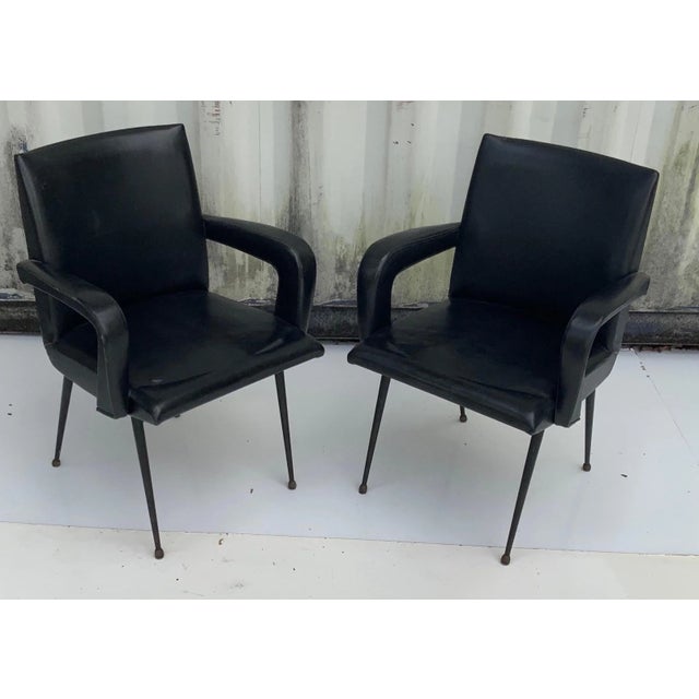 Jacques Adnet Style Armchair, circa 1960 - A Pair For Sale - Image 12 of 12