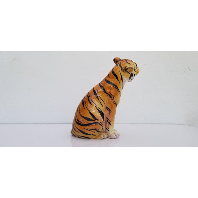 1960s Vintage Italian Ceramic Tiger Figurine Chairish
