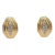 White Diamond Earrings in 14K 2 Tone Gold - A Pair For Sale