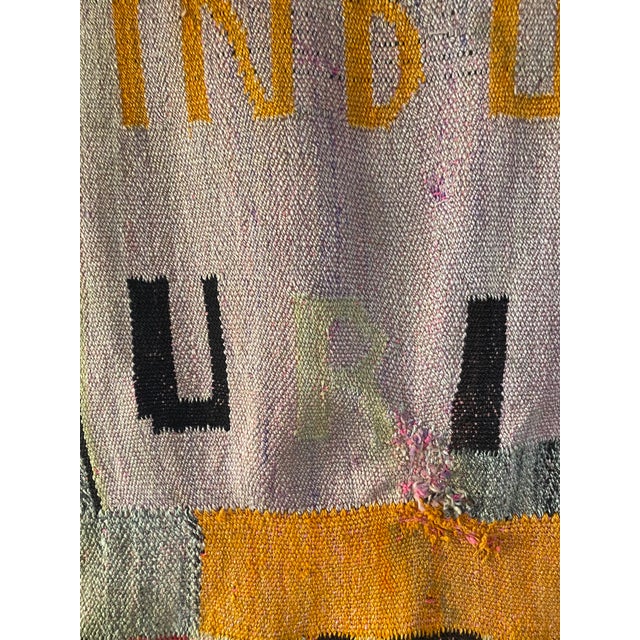 C. 1968 Mid-Century Vintage Peruvian Woven Textile From Uripa For Sale - Image 10 of 14