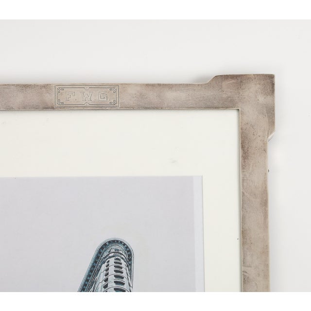 Vintage 20th Century Art Deco Style Sterling Silver Picture Frame For Sale - Image 10 of 13