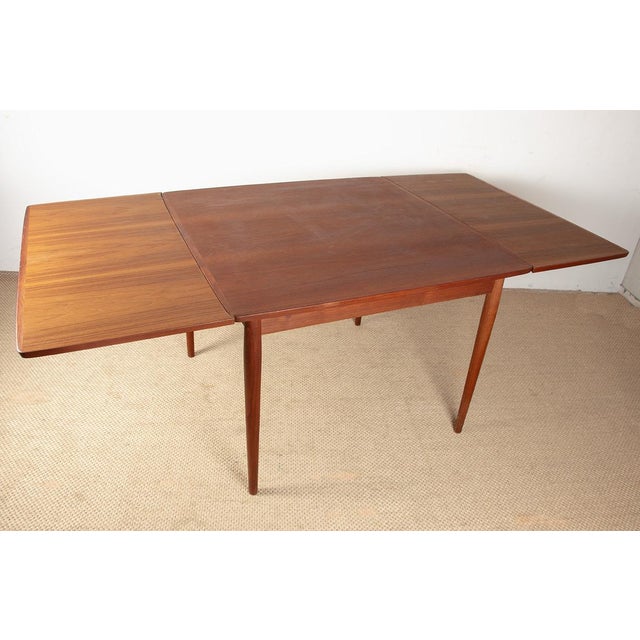 Danish Teak Model 592 Square Extendable Dining Table by Arne Vodder for Sibast, 1960 For Sale - Image 15 of 16