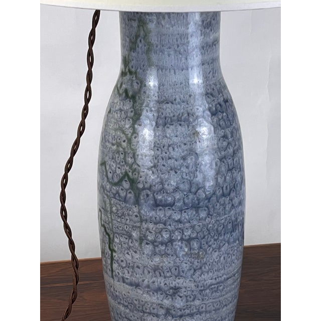 1960s Unique Glazed Ceramic Lamp by Dominique Baudart, Vallauris, France For Sale - Image 9 of 9
