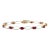 1920s Style Deep Red Ruby Tennis Bracelet With Diamonds in 14kt Yellow Gold For Sale