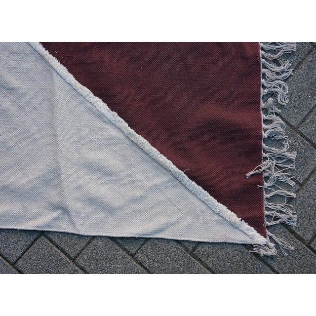 Large Kelim Throw with Geometric Pattern, 1970s For Sale - Image 4 of 10