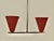 A delicate lamp from czechoslovakia made in the 1960's. Visually, simple with tiny details such as the small brass balls...