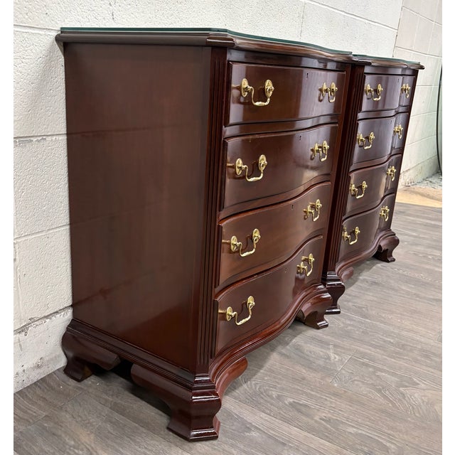 Vintage Councill Furniture Chippendale Solid Mahogany Nightstands Bedside Tables For Sale In Kansas City - Image 6 of 18