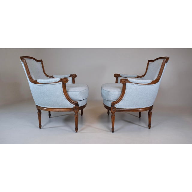 French Bergere Armchairs by Baker Furniture For Sale - Image 11 of 12