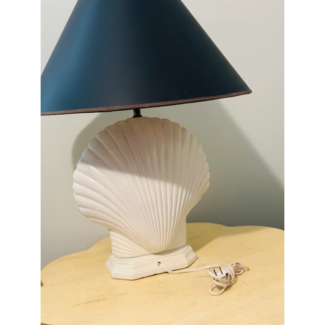 Hollywood Regency 1960s Classic Miami Beach Clam Shell Lamps - A Pair For Sale - Image 4 of 9