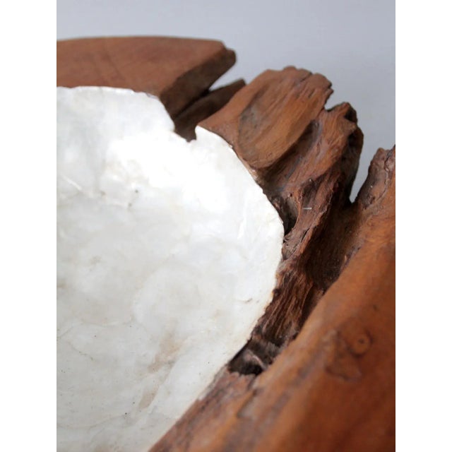 Vintage Teak & Capiz Bowl For Sale - Image 11 of 12