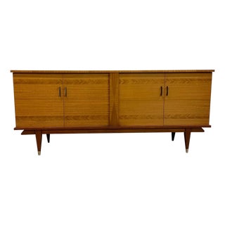1940s French Art Deco Exotic Mahogany Sideboard For Sale