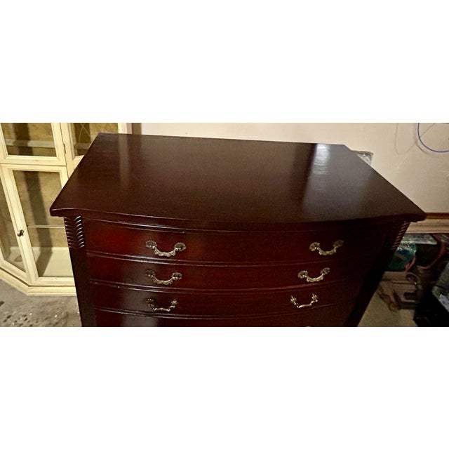 Mid 20th Century Dixie Furniture Federal Style Mahogany Chest of Drawers For Sale - Image 11 of 12