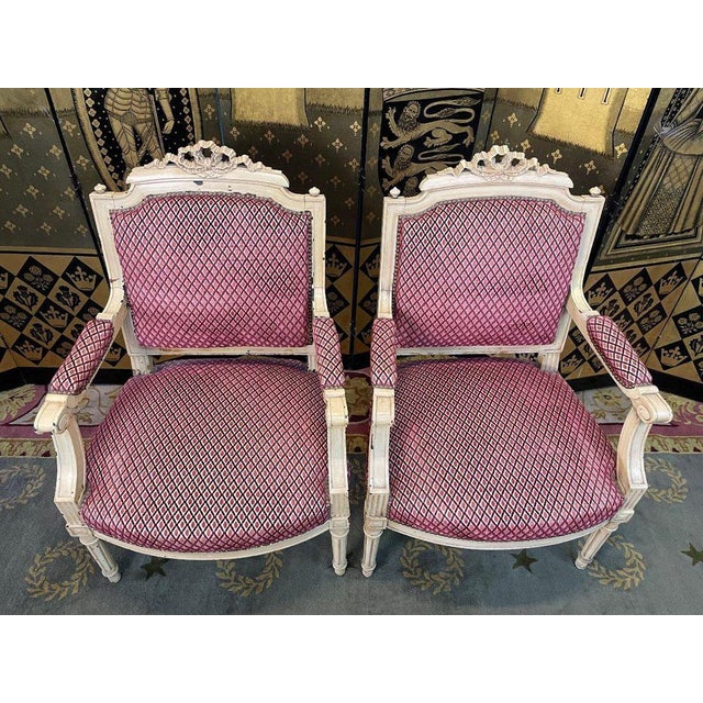 Period: 20th century Style: Louis 16th, Directory Condition: Très bon état Material: Painted wood Width: 64Height:...