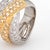 Metal Vintage 80s 2.52ct Diamond Wide Band Sz 8.5 Ring 18k Gold Platinum Jewelry For Sale - Image 7 of 7