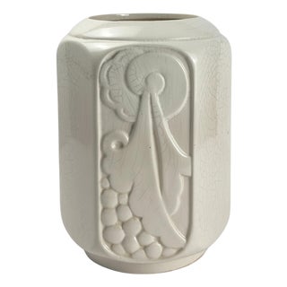 Art Deco French Vase in Glazed Earthenware from Orchies, 1930s For Sale