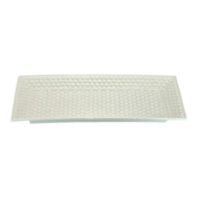 Vintage Tiffany & Co. "Tiffany Weave" Large Sandwich Platter For Sale