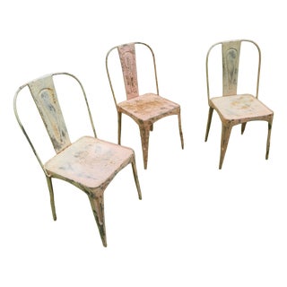 Art Nouveau Bistro Garden Chairs from Tolix, Set of 3 For Sale
