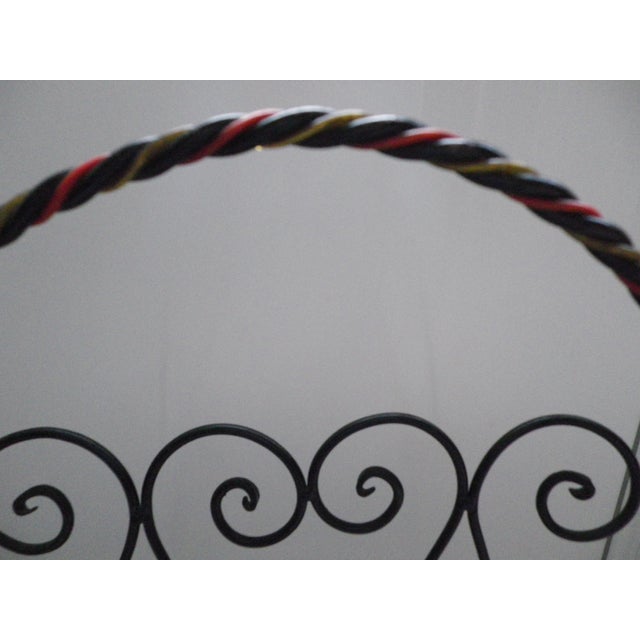 Magazine Racks in Wrought Iron, Wicker and Twisted Wire, France, 1960s-1970s, Set of 2 For Sale - Image 13 of 18