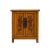Wood Oriental Distressed Orange Yellow Phoenix Flower End Table Nightstand For Sale - Image 7 of 7