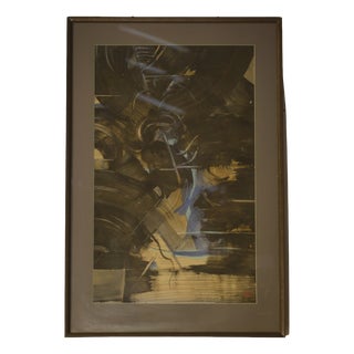 Cani, Abstract Composition, 1980s, Gouache on Paper For Sale