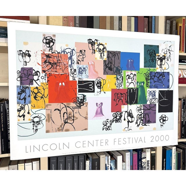 Pop Art George Condo Paper Faces Original Silkscreen Lincoln Center Festival 2000 Poster For Sale - Image 3 of 9