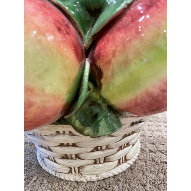 Late 20th Century Italian Ceramic Apple Centerpiece For Sale - Image 4 of 6