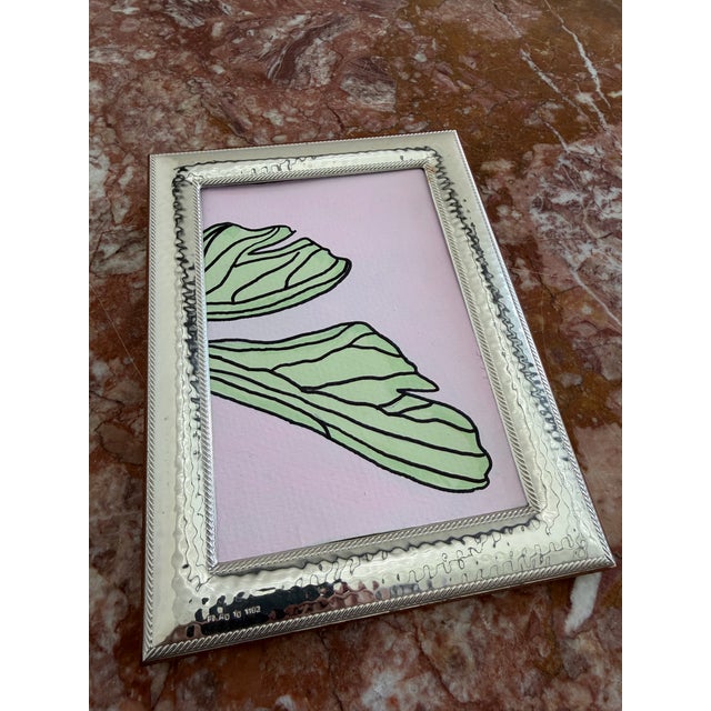 Silver Plated Francesca Moretti Silverstar International Picture Frame with an original painting by Jette Moore. Wired en...