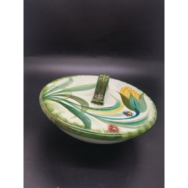 Green Vintage Handpainted Trinket Numbered Candy Dish, Italy For Sale - Image 8 of 8