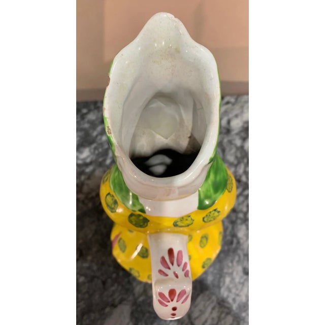 19th Century Polychrome French Faience Wine Decanter For Sale - Image 9 of 14
