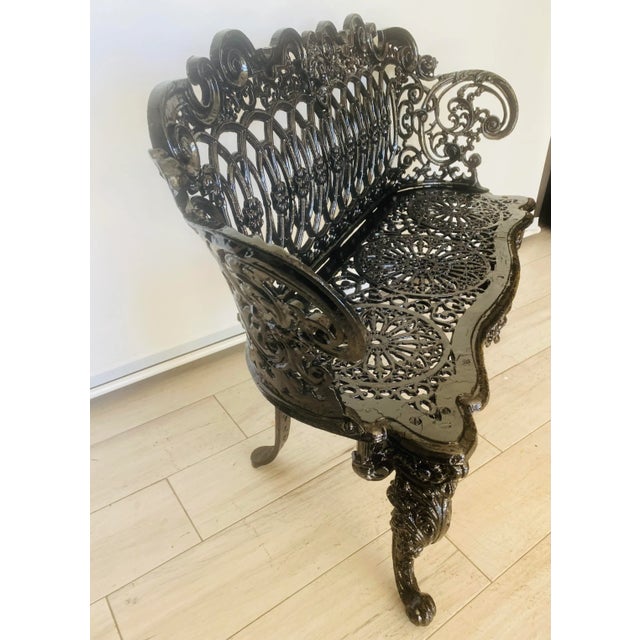 Mid 19th Century Mid 19th Century Victorian Betsy Ross Cast Iron Garden Bench For Sale - Image 5 of 10