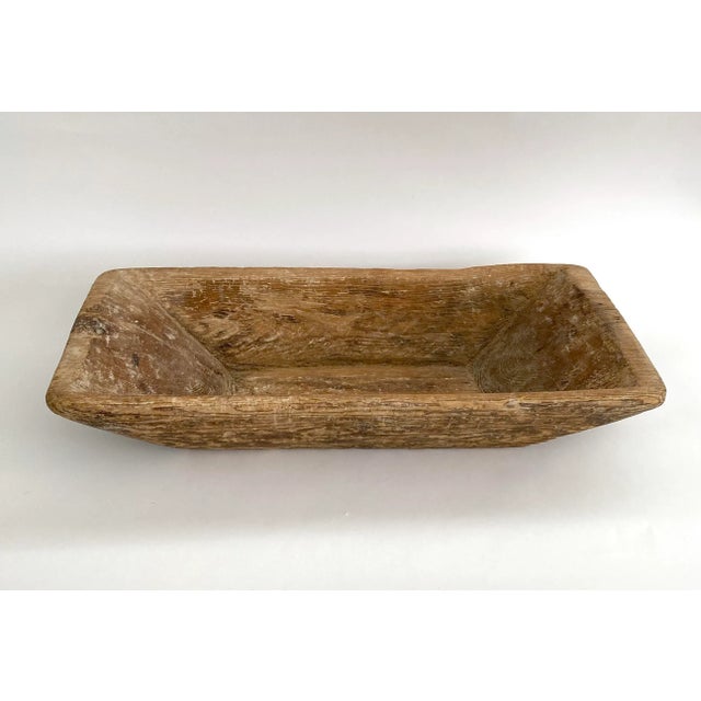 Rustic Rustic Turkish Dough Bowl W/ Handle For Sale - Image 3 of 10