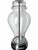 Chrome Late 20th Century Clear Glass Baluster Table Lamps With Chrome-Tone Bases - Pair For Sale - Image 8 of 14