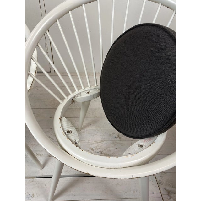Ivory Set of Circle Chairs by Yngve Ekström, 1960s For Sale - Image 8 of 15