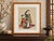 Japanese Vintage Japanese Ukiyo-E Print After Kitao Masanobu – Uta Yomu Onna – Bamboo-Style Frame For Sale - Image 3 of 9