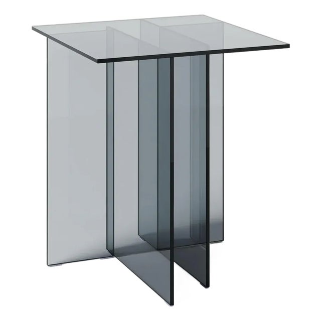Acrylic Side Table (Transparent Black) For Sale
