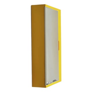 Yellow Wall Mirror Cabinet by Olaf Von Bohr for Gedy, Italy, 1970s For Sale