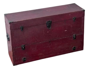 Antique Red Painted Carpenter’s Tool Chest With Drawers