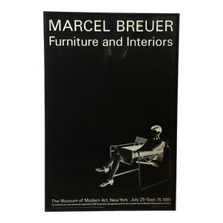 1981 Marcel Breuer "Furniture and Interiors" Modern Wall Art Poster For Sale