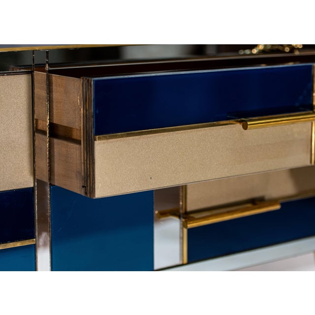 Chest of Drawers in Sapphire Blue Glass from Justfurnituress SRL For Sale - Image 6 of 10