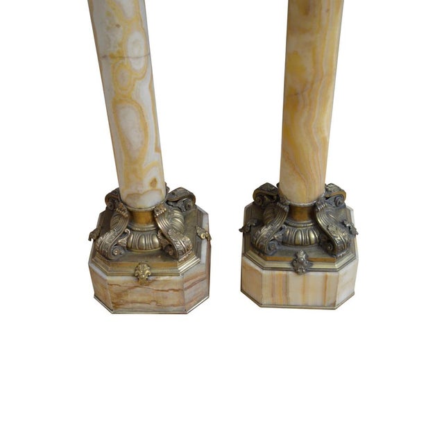 Antique Columns in Marble, 1870, Set of 2 For Sale - Image 4 of 9