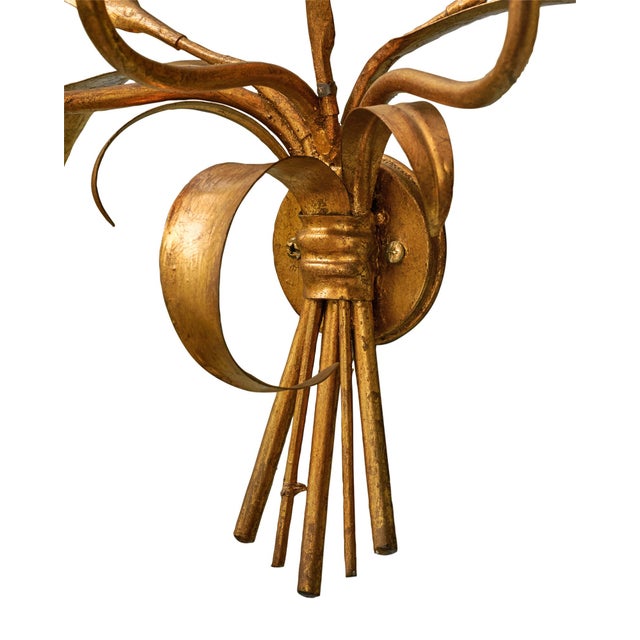 1950s French Vintage Scroll Sconce For Sale - Image 5 of 8