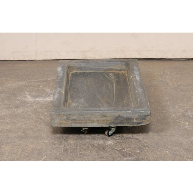 Outdoor Antique Portuguese Stone Sink, 3 Ft Wide For Sale - Image 11 of 11