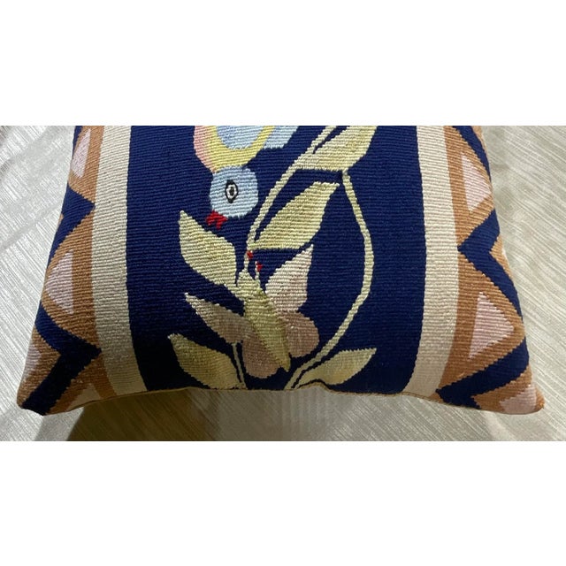 1960s Elegant Single Decorative Hand Woven Pillow For Sale - Image 5 of 10