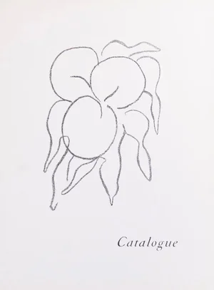 1964 Henri Matisse 'Fruits' Modernism Black & White,White France Lithograph