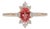 Aaa Padparadscha Sapphire Ring With Earth-Mined Diamond Accents: Solid 14k Gold, Size 6.75 For Sale