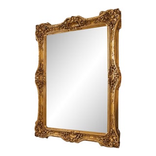 Magnificent Oversized French Baroque Gold Mirror – 90" Tall For Sale