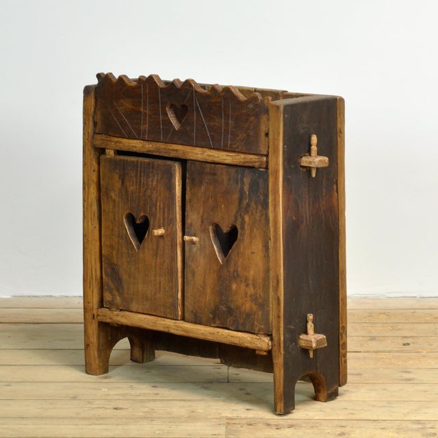 Folk Art Romanian Cabinet, 1950 For Sale - Image 11 of 11