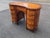 Antique Continental Marquetry Inlaid Kidney-Form Desk With Satinwood Floral Inlay For Sale - Image 11 of 12